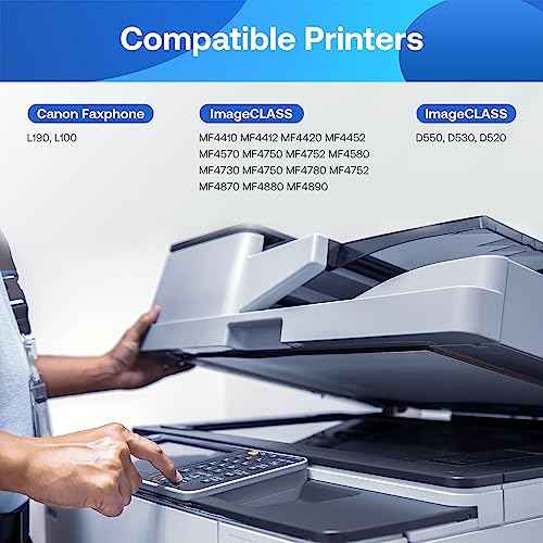 Compatible Toner Cartridge Replacement for Canon 128 CRG128 Work with Faxphone L190 L100 ImageCLASS D550 D530 MF4410 MF4412 MF4420 MF4452 Printer(4-Pack)