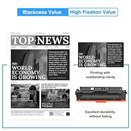 067 067H Black Toner Cartridge 2 Pack MF654CDW Compatible Replacement for Canon 067 Black 067H Color ImageCLASS MF656CDW LBP632CDW MF653Cdw LBP633CDW MF651CW LBP631CW Printer High Yield Ink (2-Pack)