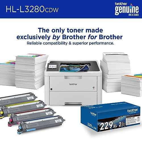 Brother HL-L3280CDW Wireless Compact Digital Color Printer with Laser Quality Output, Duplex, Mobile Printing & Ethernet | Includes 2 Month Refresh Subscription Trial©ö,Works with Alexa