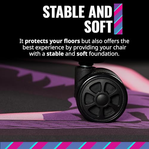 Cooler Master FM510 Gaming Floor Mat, Splash-Proof Surface, Anti-Fray Stitching, Anti-Slip Floor Protector for Computer Gaming Desk Chair, Carpet, Hard Wood, and Tile Floor