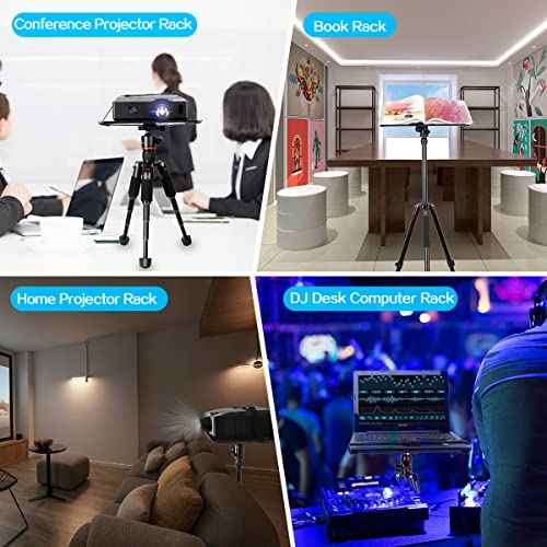 koolehaoda Laptop Notebook Pallet Projector Tray Holder with Arca-Swiss Interface for 1/4" to 3/8" Screw Tripod Stand Ballhead Mount, 22 lbs Capacity with Vented Cooling Platform Stand