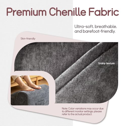 GOOYIAM A-Dark Gray Ergonomic 2-Height Foot Rest Under Desk Cushion
