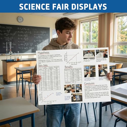 VinTS 60 Pack White Poster Boards 22x28 Inches - Double-Sided, Acid-Free Paper for Projects