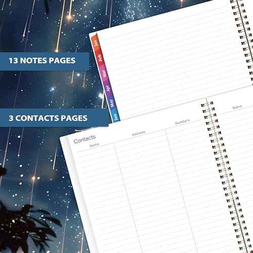 2026 Planner - Planner 2026, 2026 Planner weekly and monthly, January 2026 - December 2026, 8.5" x 11", 2026 Calendar Planner with Colourful Tabs, Inner Pocket, Premium Paper, Twin-wire Binding - Galaxy