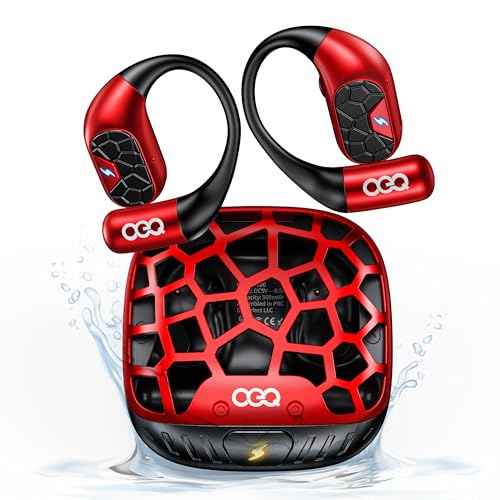 OEQ Open-Ear Bluetooth Earbuds - 24H Playtime, IPX5 Waterproof, Comfortable Clip-On Design for Workouts, Office, and Sensitive Ears with Secure Fit & Crystal Sound