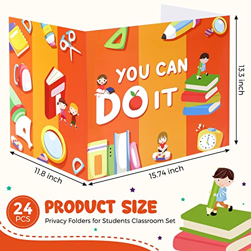 Zhehao 24 Pcs Student Desk Privacy Boards Pen Variation – Tri-fold Classroom Desk Dividers