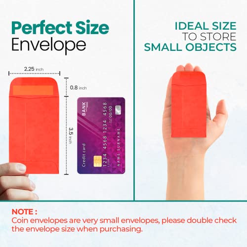 GUD DAYZ 100 Pack Small Kraft Coin Envelopes 2x3 Secure Seal for Coins & Seeds
