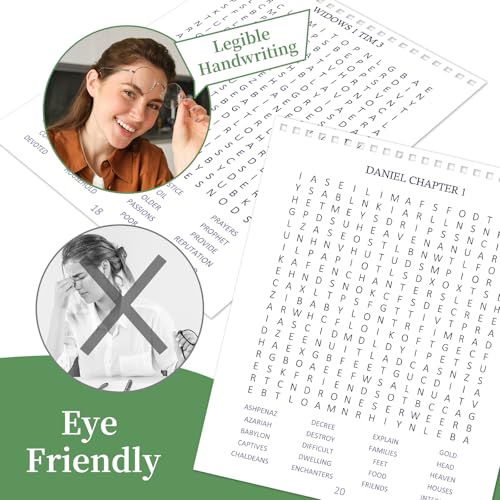 Large Print Bible Word Search Book for Adults - 90 Bible Puzzle Games