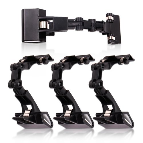 ZORZA 4Pcs Flexible Paper Stand for Desk Rotatable Foldable Document Holder Double Head Paper Holder for Typing Computer Monitor Canvas Clamp