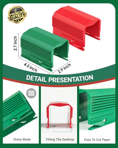 Dual Blade Gift Wrap Cutter Set for Scissors-Free Gift Wrapping