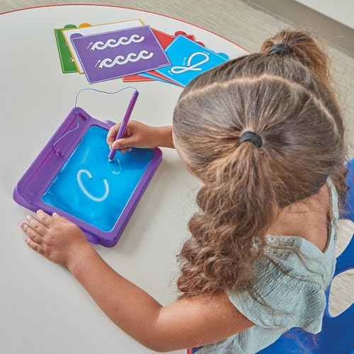 hand2mind Cursive Letter Tracing Sensory Pad, Reusable Handwriting Practice for Kids, Cursive Alphabet Learning Toys, Tracing Board, Fine Motor Activities, Writing Center for Classroom