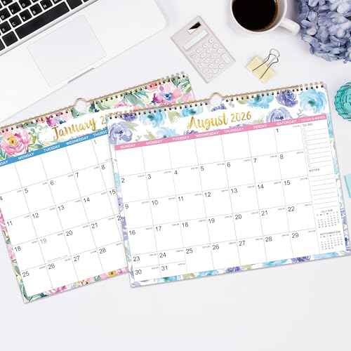 2026 Wall Calendar - January 2026 - December 2026, Calendar 2026, 14.7" x 11.5", 12 Months 2026 Calendar, Spiral Bound, Thick Paper