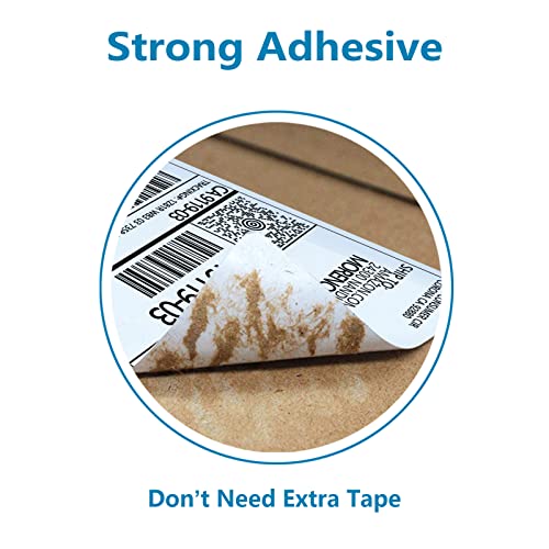 JADENS 4x6 Thermal Shipping Labels - Waterproof, Oil-Proof, 500pcs White Roll for Thermal Printers
