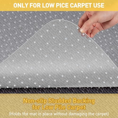 PHOUZIN Heavy-Duty 36x48 Office Chair Mat for Carpet with Cleats