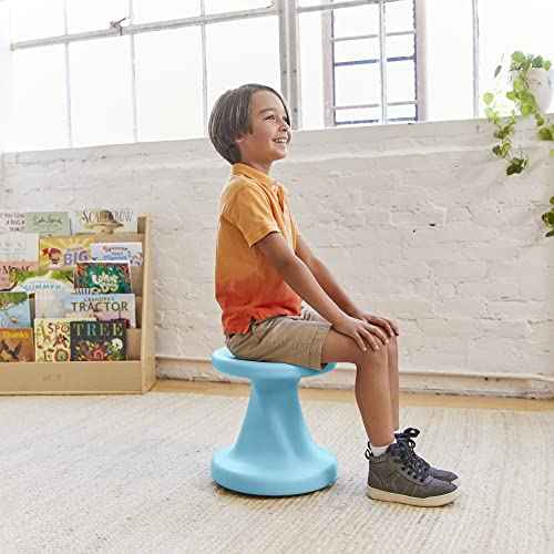 ECR4Kids Twist Wobble Stool, 14in Seat Height, Active Seating, Cyan