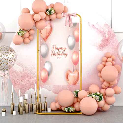 FACULX Wedding Welcome Sign Holder, Welcome To Our Wedding Sign Stand with Satin Ribbon and Bundle, Heavy Duty Easel Stand for Sign, 59x33x13.7 Metal Floor Standing Easels for Signs, Poster - Gold