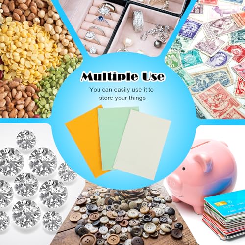 Geyee 500 Pcs Colorful Self-Adhesive Coin Envelopes 2.25 x 3.5 Inches - Small Money Wallets