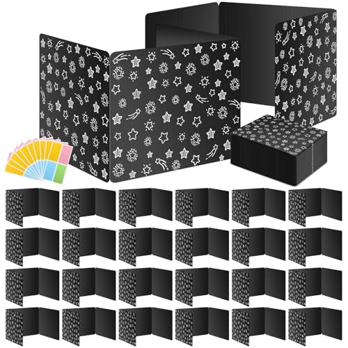 Ubenic Black 24-Pack Classroom Desk Dividers Waterproof Plastic Privacy Shields