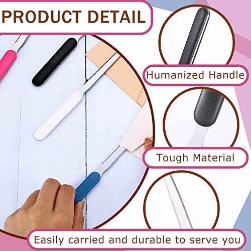 Kosiz Letter Opener Sword Stainless Steel Envelope Openers Slitters Mail Knife Lightweight Letter Knives for Office Home Supplies, 4 Pieces(White, Black, Blue, Red)