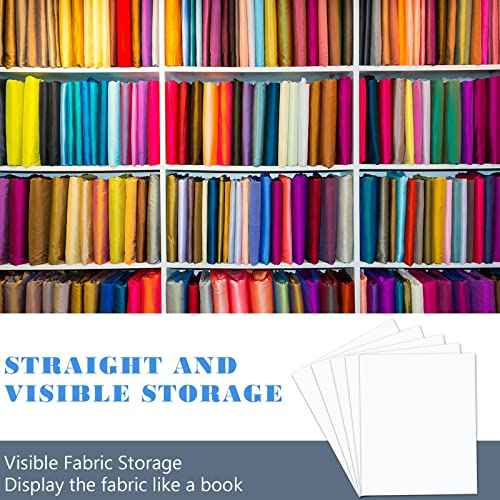 8.5 x 11 Inch Fabric Backing Board, Poster Boards and Plastic Alligator Clips for Folding and Storing Cloth Straight, Fabric Storage Boards-100 Set