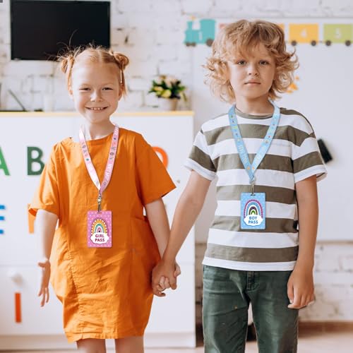 Ceiba Tree Boho Hall Pass Lanyards with Breakaway Safety Buckles – Set of 6 for Classroom & School Use