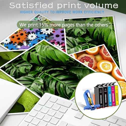 923 Ink Cartridges Combo Pack Replacement for Work for OfficeJet 8120 8122e 8123 OfficeJet Pro 8130 8135e 8138e 8139e Printer (5-Pack/2 Black 1 Cyan 1 Magenta 1 Yellow)