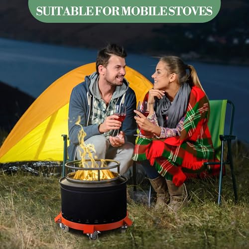 55 Gallon Drum Dolly, 1250 Lb Capacity Barrel Cart with 5 Swivel Casters & Brake, Steel Frame Transport Hand Truck for Industrial Metal/Plastic Drums Storage, Moving, Warehouse, Workshop,2 PCS