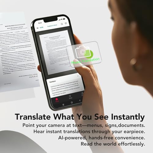 MINISO MS105 AI Translation Earbuds Black - Real-Time 134 Languages, Bluetooth 6.0, Travel & Business