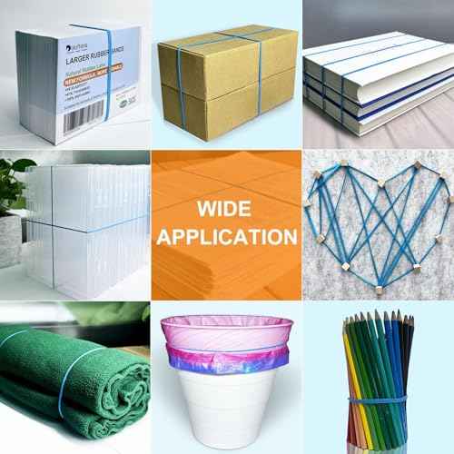 Large Heavy Duty Rubber Bands, 120 Pcs, 5.5 Inch Upgrade Strong Elastic Rubber Bands for Office Supplies and Home Use