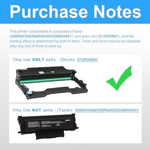 B230 B225 B235 013R00691 Compatible Imaging Unit 12000 Pages Replacement for Xerox B225 B230 B235 B225DNI B230DNI B235DNI Printers (1 Black)