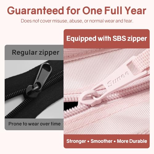 SUNEE Pink Lotus 2-Inch 3-Ring Zippered Binder with Handle, 500-Sheet Capacity, Organizer File Folder