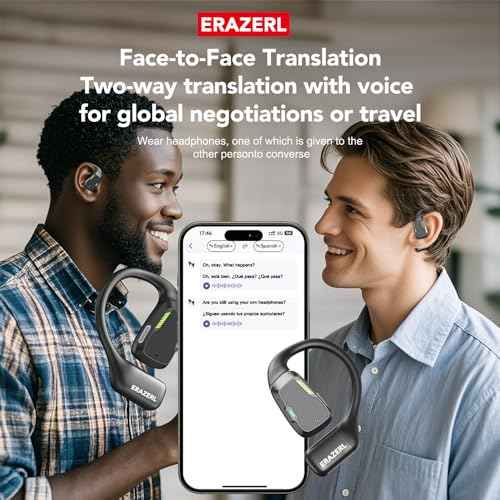ERAZER XP6 AI Translation Earbuds Real Time, 134 Language Translator Earbuds for iPhone and Android 3-in-1 Bluetooth 5.4 Translation Headphones Translating Device for Travel Business Learning