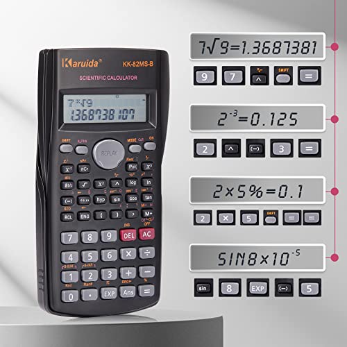 Flutesan 10 Pieces 2 Line Engineering Scientific Calculator Bulk Function Math Calculator Large Display for Student Teacher Classroom High School College School, AAA Batteries Included