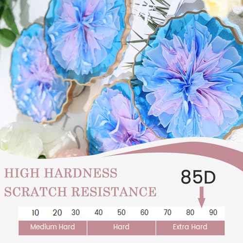 Bsrezn 1000g UV Resin Hard with Mica Powders of 6 Colors for Jewelry Making and Crafting (1000g x 1)