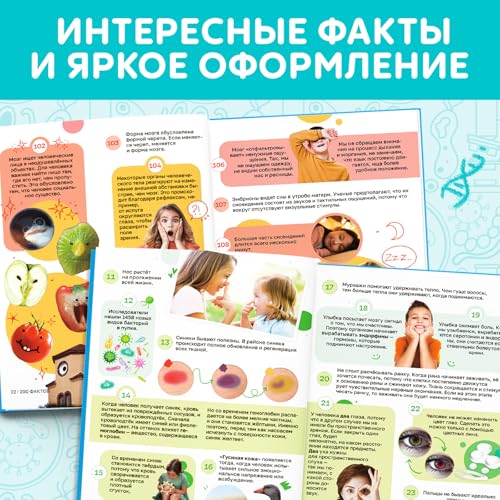 Children's Russian Human Anatomy Encyclopedia for Kids, Durable Hardcover