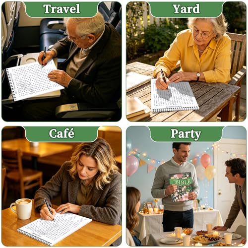 Large Print Bible Word Search Book for Adults - 90 Bible Puzzle Games