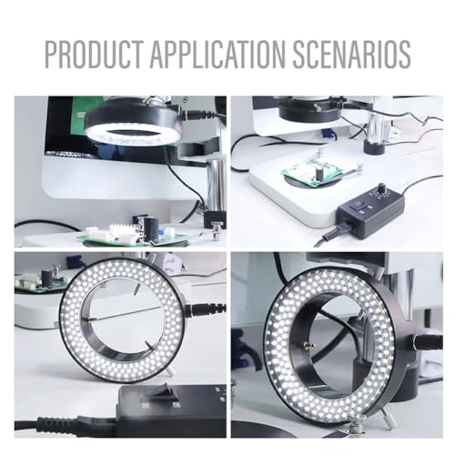 144 LED Ring Light for Stereo Microscope Adjustable Illuminator
