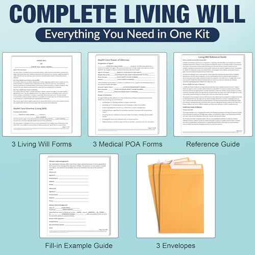 Zastic Living Will & Medical Power of Attorney Kit – Complete Legal Package for Adults