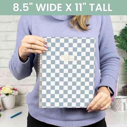 bloom daily planners 2026 Planner (January to December) - 8.5¡± x 11¡± Weekly & Monthly Dated Agenda Organizer Book with Stickers & Tabs - Flexible Soft Cover - Checkered