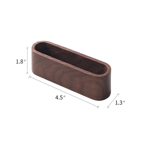 muso wood Business Card Holder for Desk Wooden Display Business Card Stand for Office Tabletop 4 Pack (Walnut)