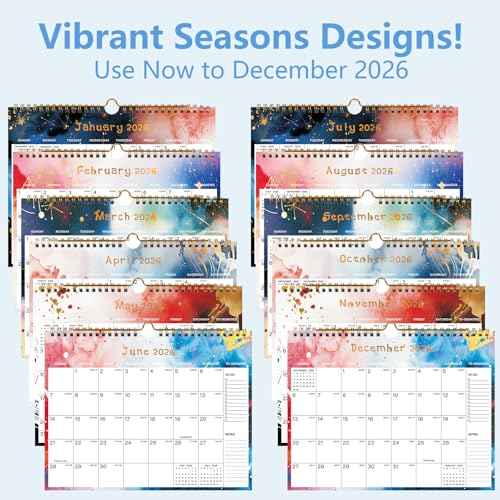 2025-2026 Wall Calendar - Includes July 2025 to December 2026, 18-Month Paper Wall Calendar 11 x 8.5 Inches.Thick Paper with Julian Dates and Block for New Year and Christmas Holidays To-dos £¦ Notes (D)