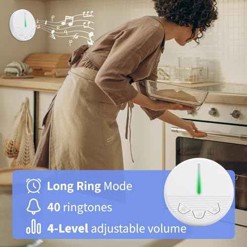 Wireless Bed Alarm and Fall Prevention Caregiver Pager Motion Sensor Alarm Indoor Fall Detection Alert Devices for Elderly/Dementia/Kid Monitoring with 1 Detector&1 Plug-in Receiver&1 Call Button