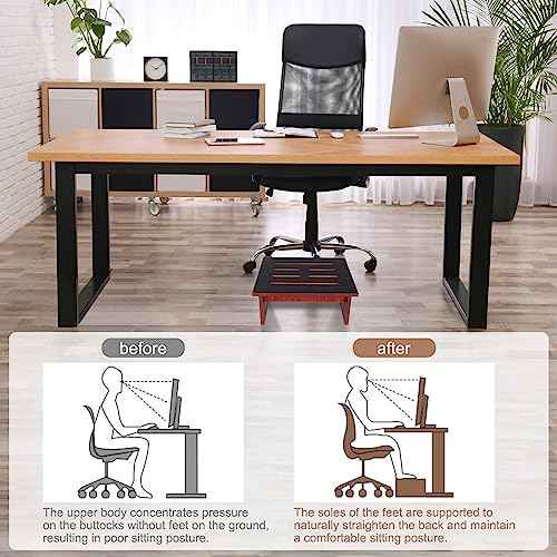 One Step Stool for Adults Seniors with Non-Slip Rubber Step Surface, 6.9" Heavy Duty Wood Stepping Stool with 450 LB Capacity Bed Steps for High Beds, Bathroom, Bedroom, Kitchen & Kids Bedside Support