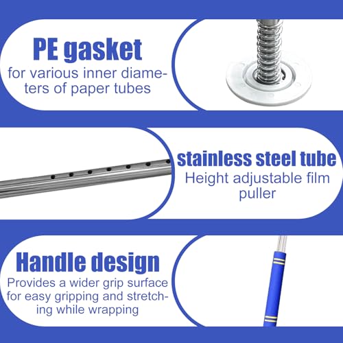 Long Handle Pallet Stretch Wrap Dispenser, Film Packing Machine,