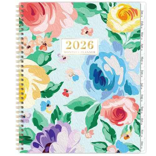 2026 Monthly Planner - 2026 Calendar, Jan. 2026 to Dec. 2026, 9'' x 11'', 12 Months Planner 2026, Monthly Tabs, Notes Pages, Back Pocket