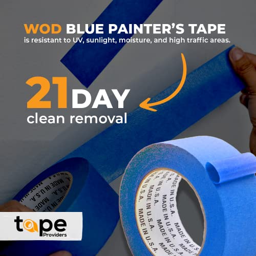 Made in USA Blue Painter¡¯s Tape - 3 inch x 60 yds. (4 Pack) Thick & Wide Masking Tape for Safe Wall Painting, Building, Remodeling, Labeling, Edge Finishing
