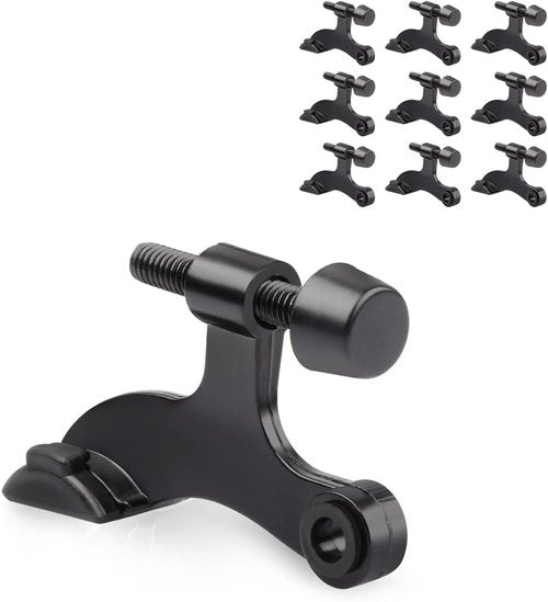 10 Pack Hinge Pin Door Stopper | Adjustable Heavy-Duty Design with Black Rubber Bumper Tips