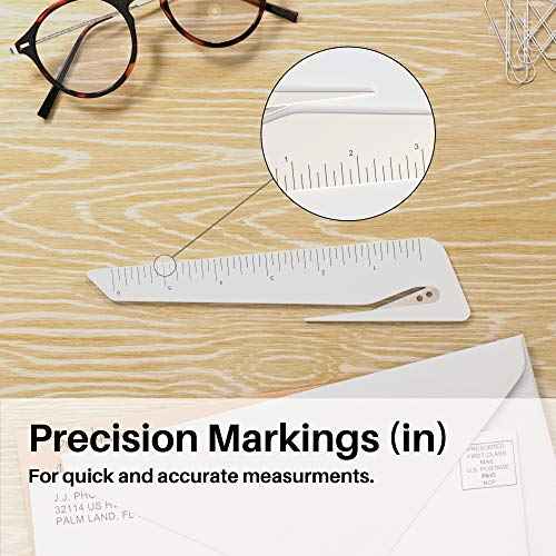 Uncommon Desks Ruler & Letter Opener Combo - Easy to Hold - Oversized Grip - Colorful 6 Inch Ruler - Envelope Opener w/Measuring Tool - Perfect for Crafts, Drafting, Sewing, & Drawing - (3 Pack)
