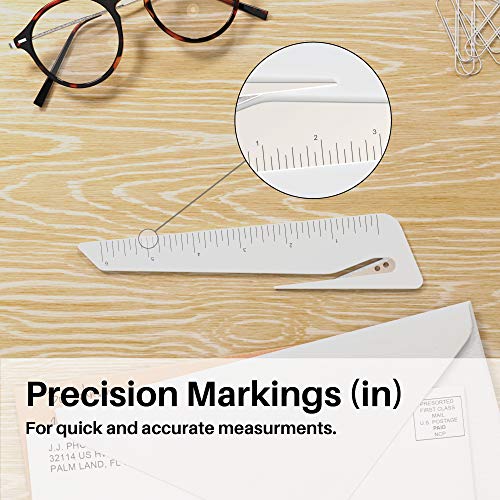 Uncommon Desks 3-Pack Colorful Oversized Ruler & Letter Opener Set - Ergonomic & Safe Office Tools