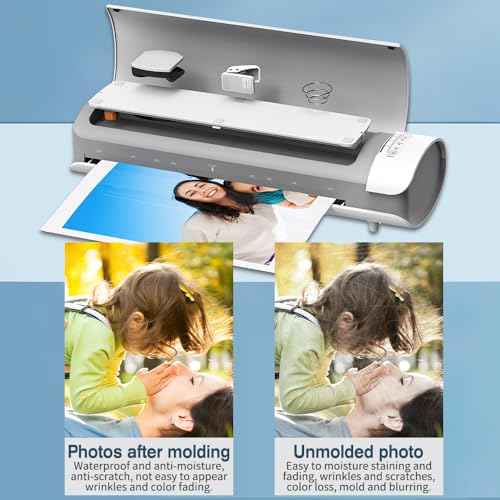 BAUSATZ Professional 13-Inch Laminator Machine with 12 Laminating Sheets - Portable A3 Desktop Laminate Machine for Teachers,Fast Warm-Up, Never Jams - Ideal for Office and Personal Use